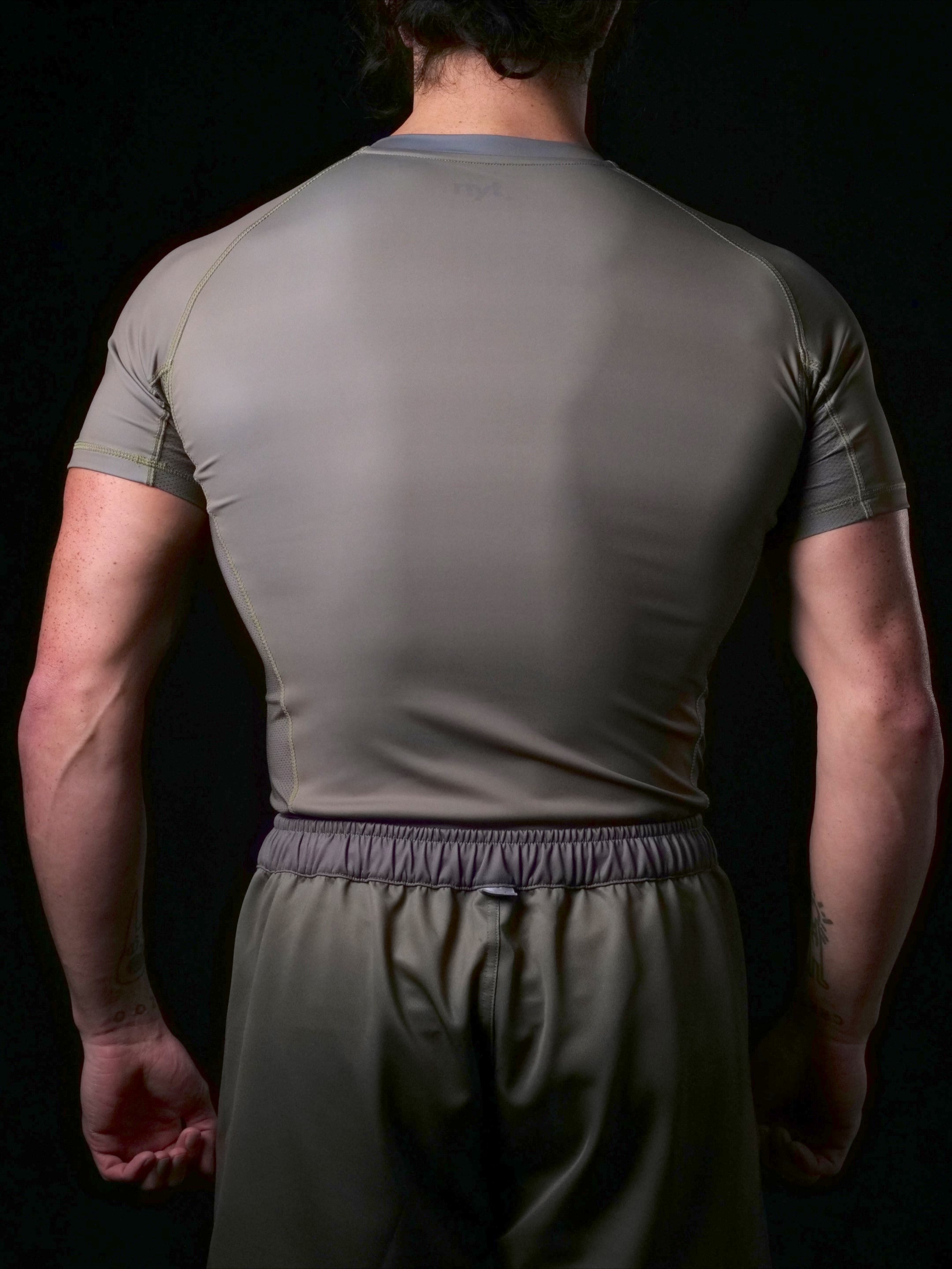 NYT Staple Series Short Sleeve Rashguard Khaki/Ash