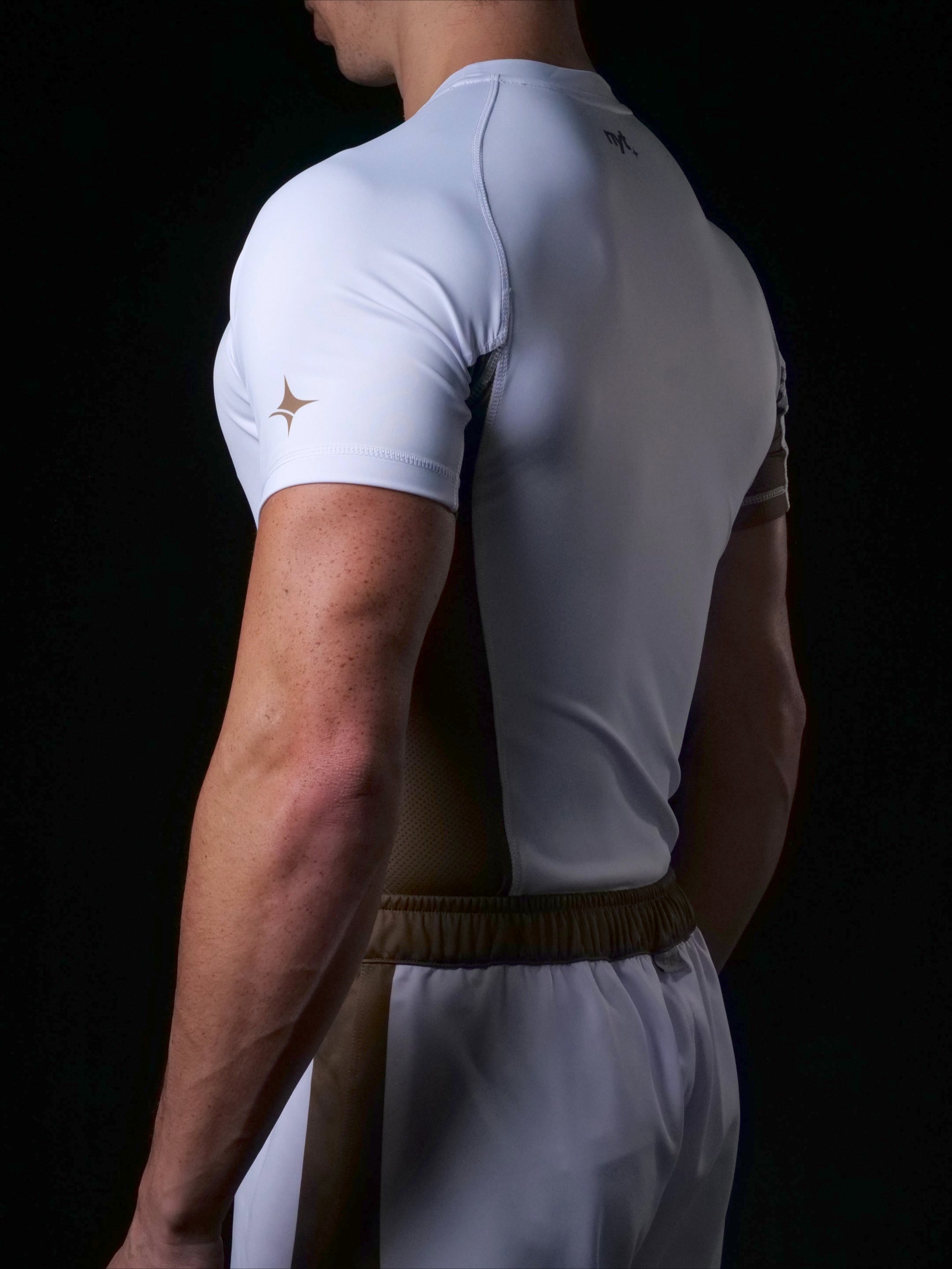 NYT Staple Series Short Sleeve Rashguard White/Sand