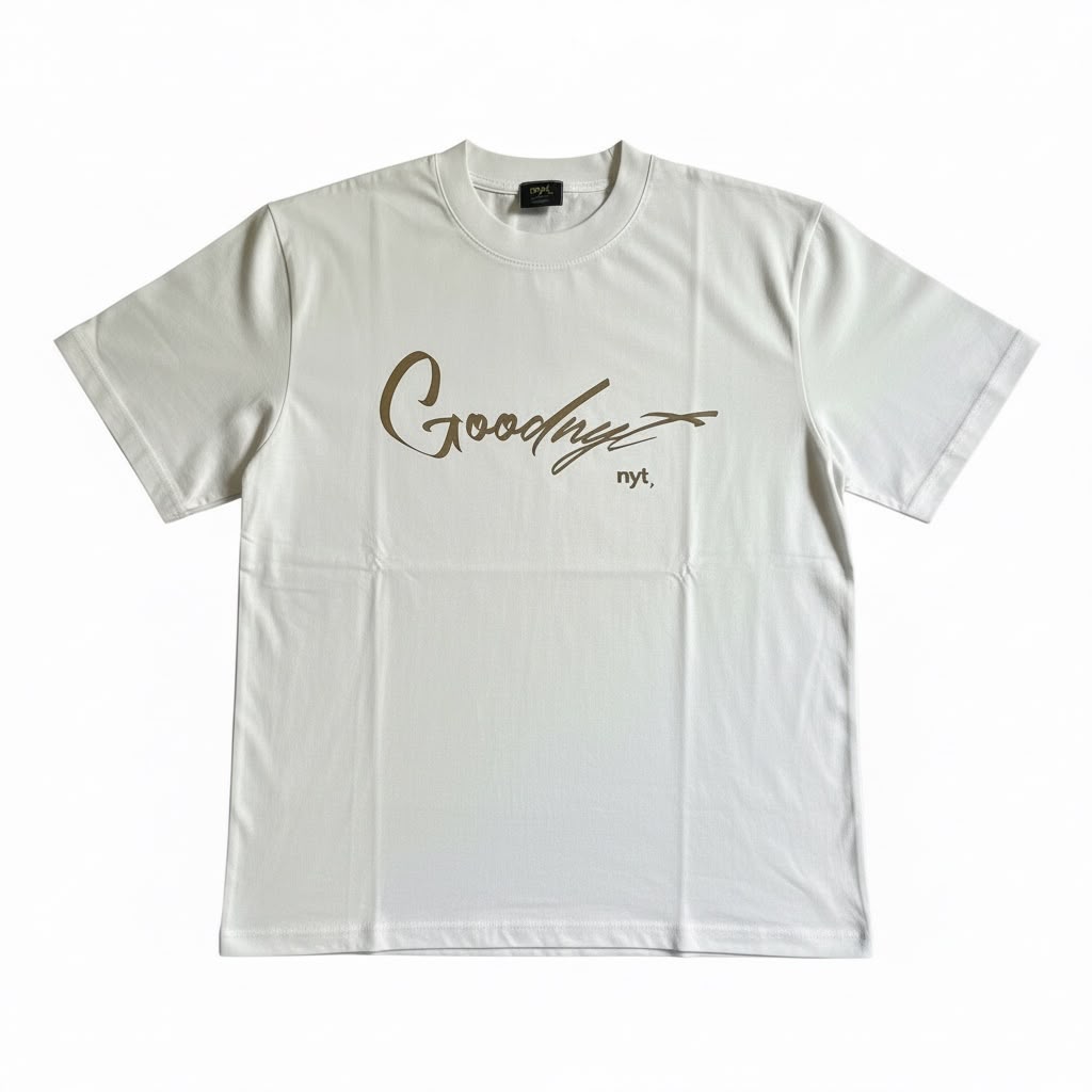 NYT Script Tee White
