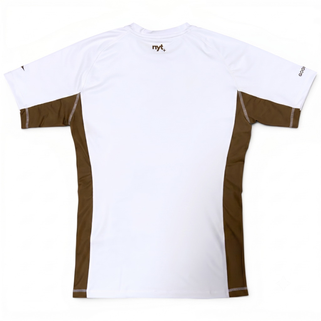 NYT Staple Series Short Sleeve Rashguard White/Sand