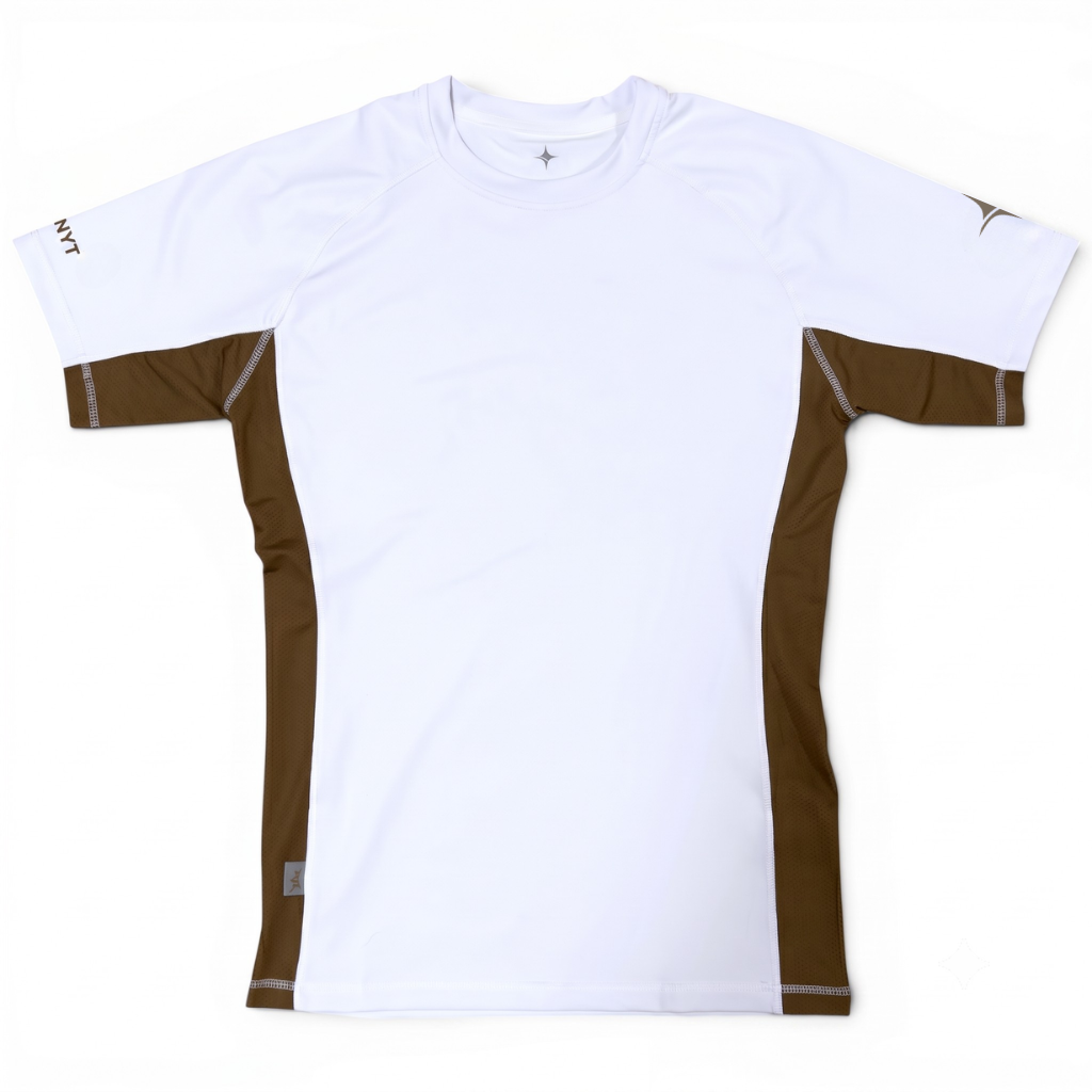 NYT Staple Series Short Sleeve Rashguard White/Sand