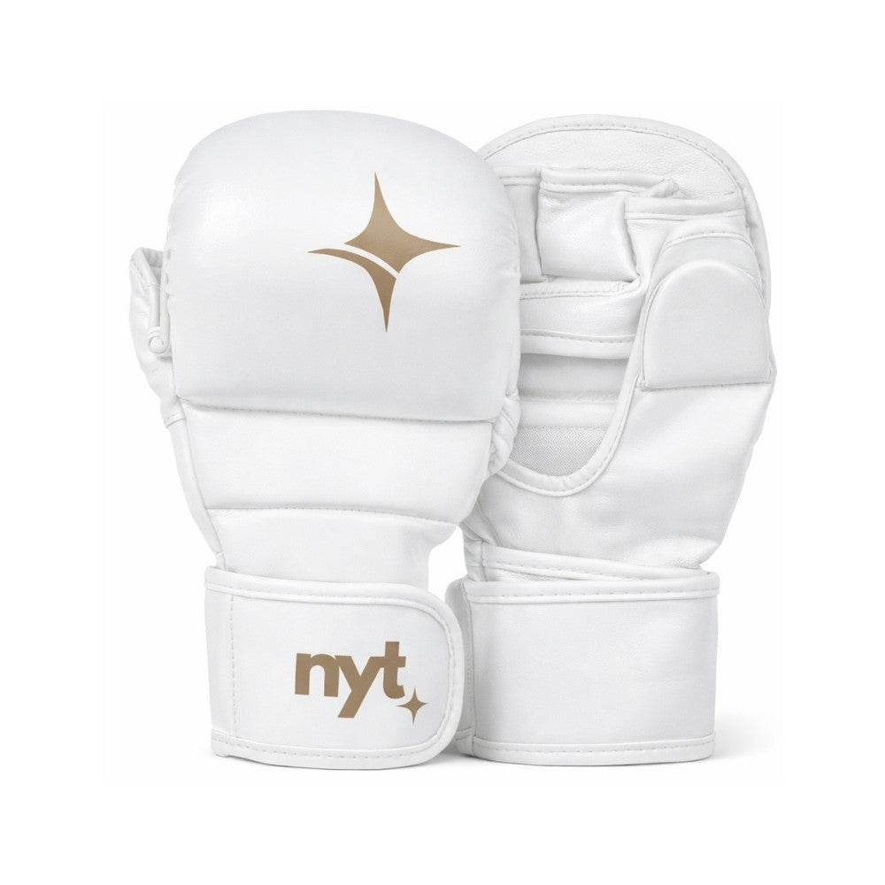 NYT Youth Nytmare 7oz MMA Sparring Gloves White/Sand